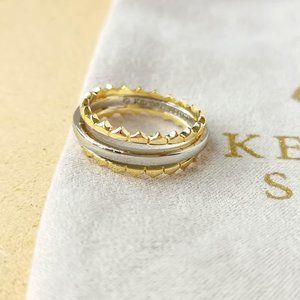 NEW Kendra Scott Mixed Metal Quinn Triple Band Ring Size 7